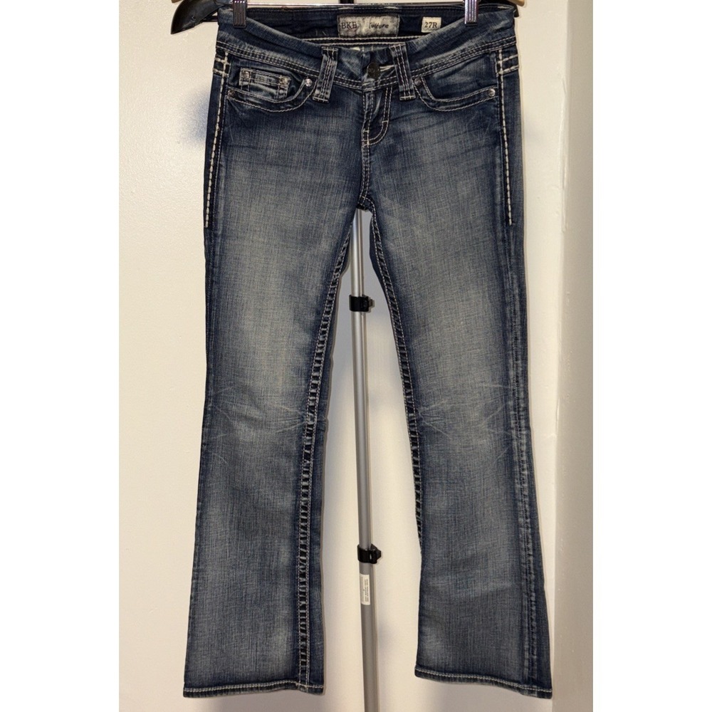 BKE Jeans Women's 27R Blue Culture Bootcut Medium Wash Low Rise Stretch Denim